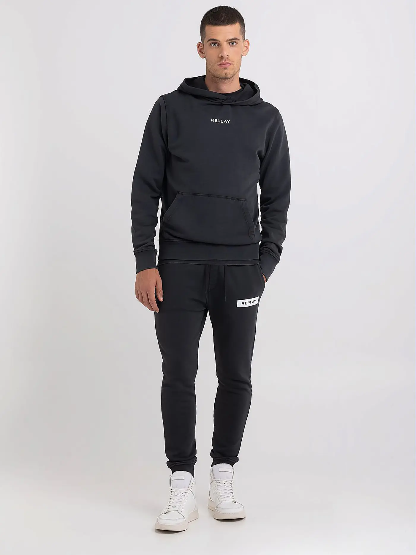REPLAY | Kapuzensweater - Hoodie | schwarz